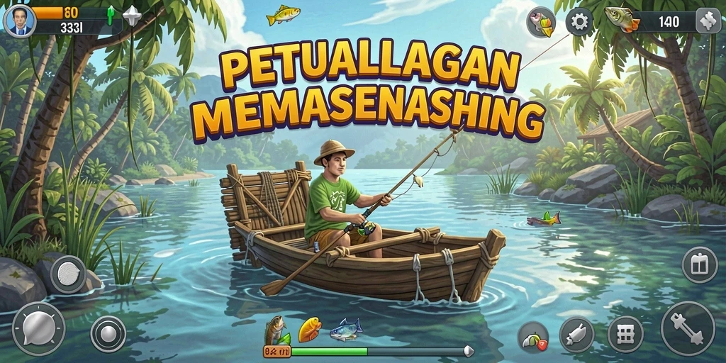 Tampilan gameplay <strong>333I</strong> dengan grafik memukau dan aksi memancing seru.