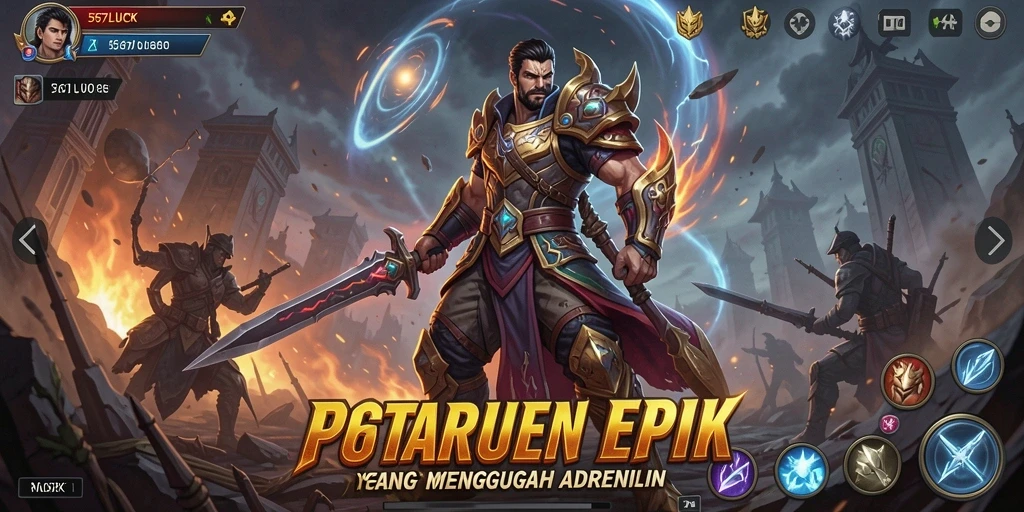 Tampilan gameplay menegangkan dari 567LUCK saat pertarungan.