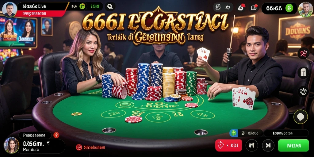 Tampilan langsung gameplay Live Casino yang menarik dan interaktif.