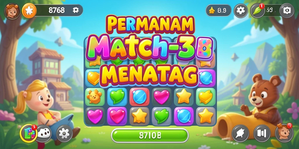 Screenshot gameplay 8768 yang penuh warna dan seru.