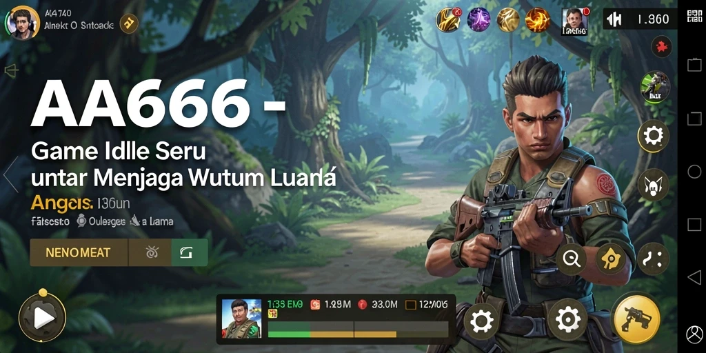Tampilan gameplay seru dalam AA666, penuh dengan aktivitas Idle.
