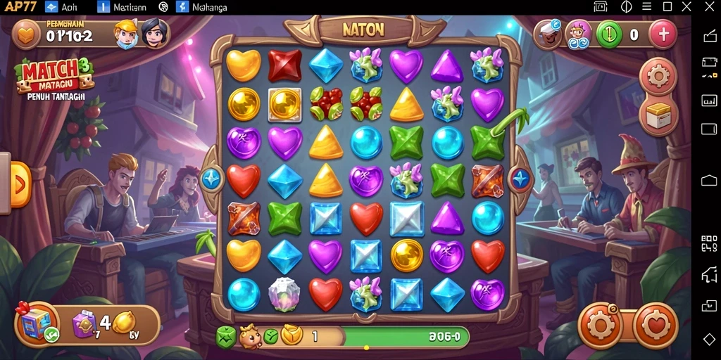 Screenshot gameplay menyenangkan dan penuh warna dari API77.