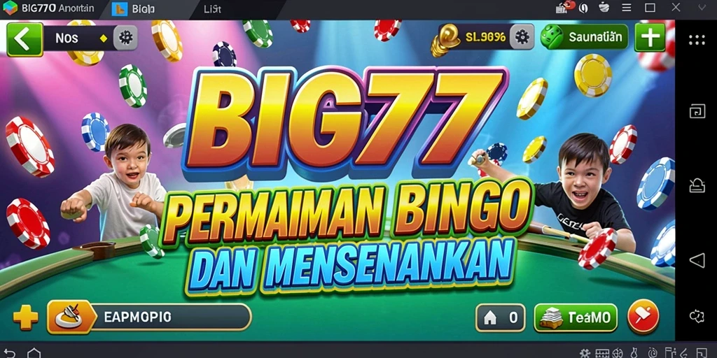 Tampilan menyerukan gameplay Bingo yang penuh warna dan interaktif.