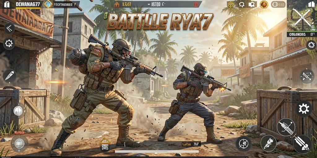 Gameplay seru dari DEWANAGA77 dengan pertarungan taktis.