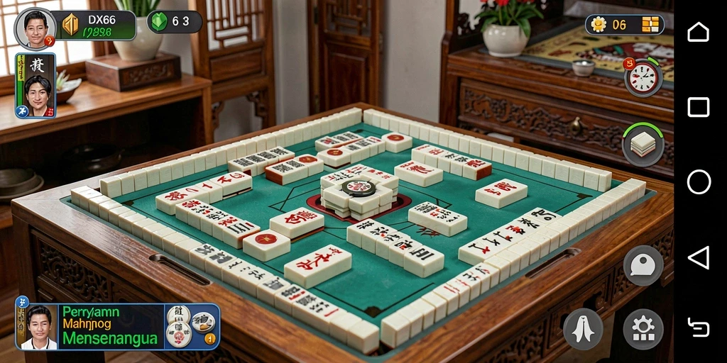 Gameplay menegangkan Mahjong dalam IDX66 yang menarik.