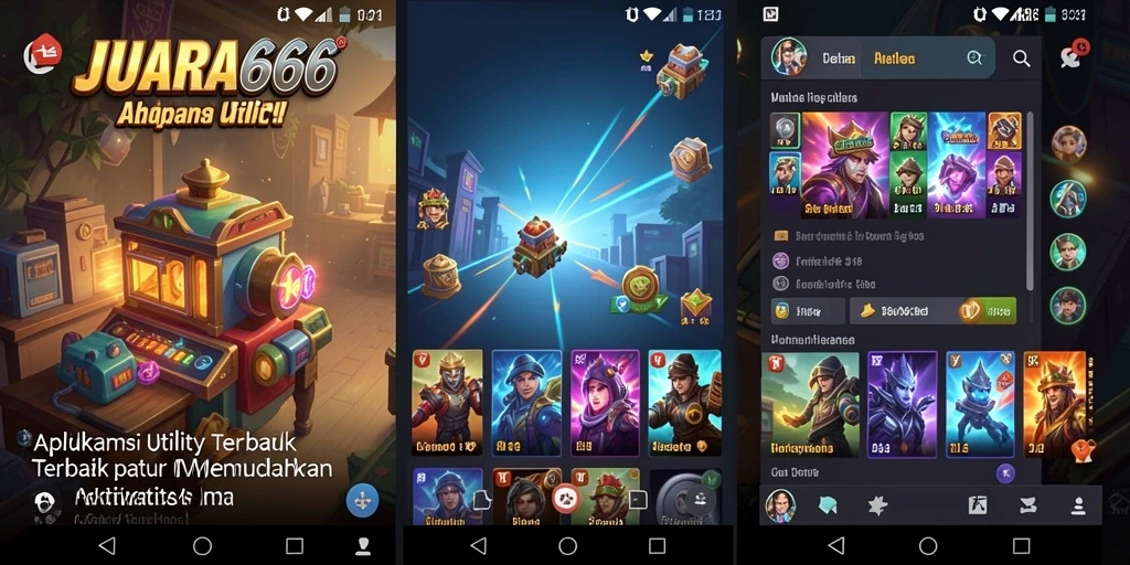 Screenshot JUARA666 yang menampilkan interface aplikasi Utility.