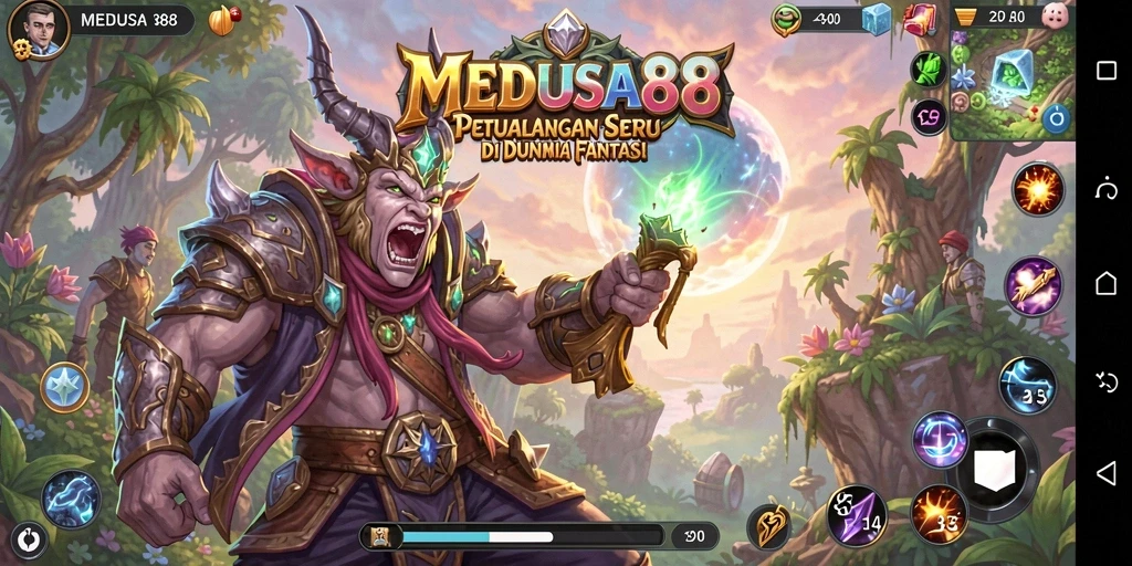 Screenshot gameplay menunjukkan petualangan seru di dunia fantasi.