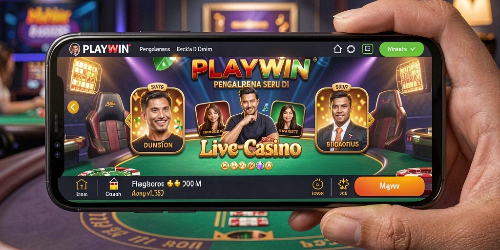 Screenshot utama dari gameplay Live Casino yang seru dan interaktif.