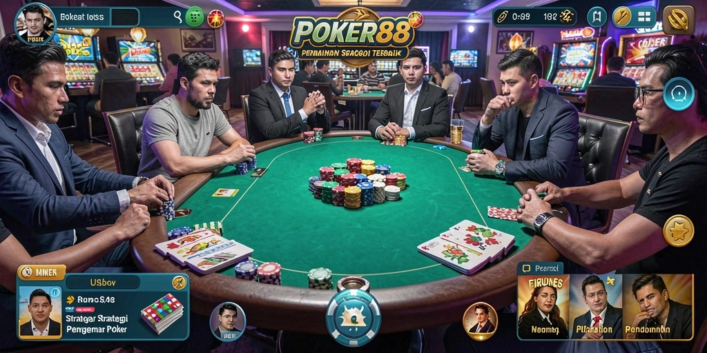 Tampilan menarik dari gameplay POKER88 yang penuh strategi.