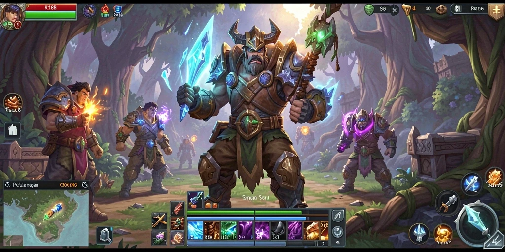 Screenshot gameplay RI188 menunjukkan aksi seru dalam dunia MMORPG.