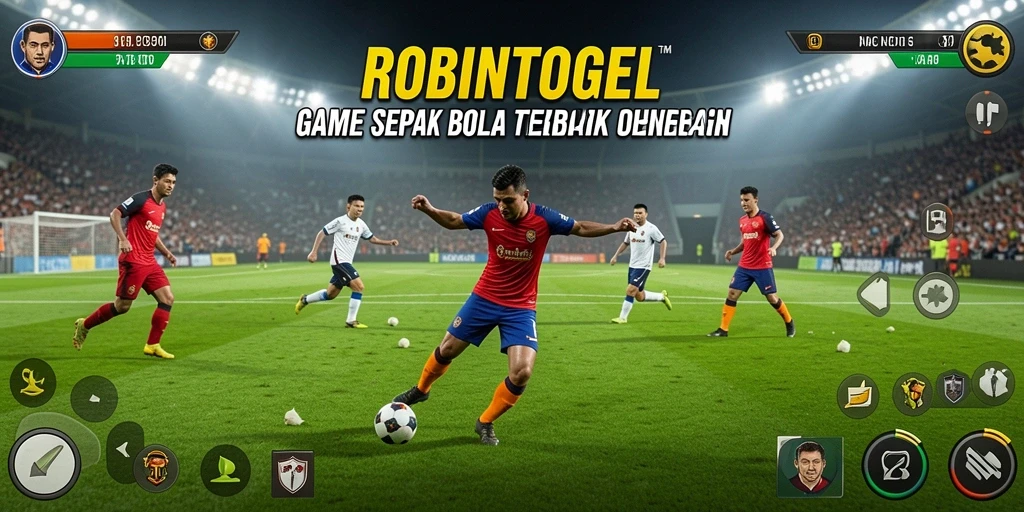 Gameplay seru dalam game sepak bola ROBINTOGEL.