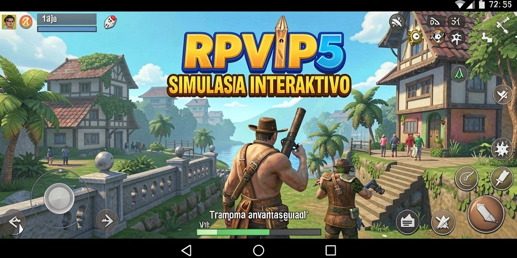 Screenshot RPVIP5 menunjukkan gameplay simulasi yang seru dan interaktif.