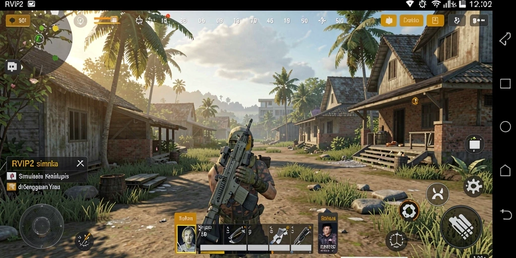 Screenshot utama RVIP2 menampilkan suasana gameplay simulasi yang hidup.