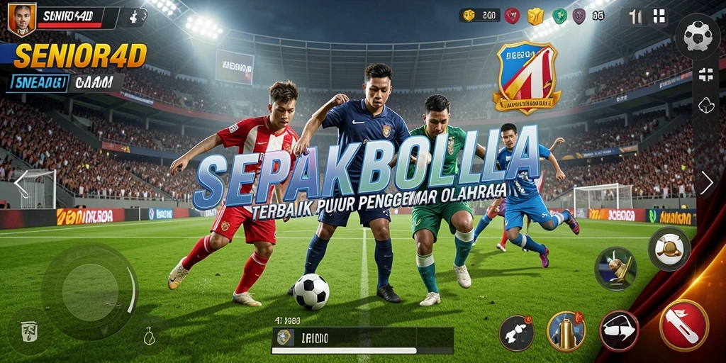 Tampilan gameplay SERIOR4D yang menarik dan penuh aksi sepak bola.