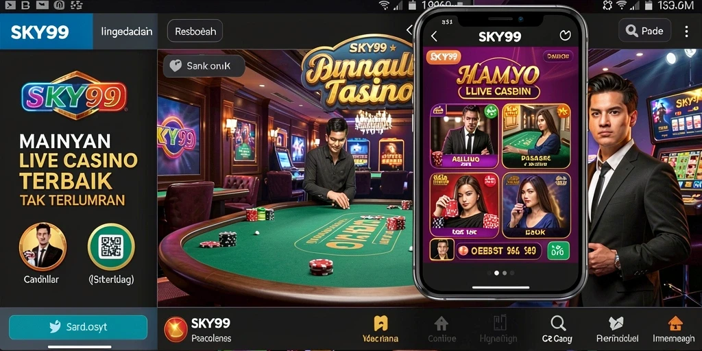Tampilan gameplay Live Casino yang real-time dan menegangkan.