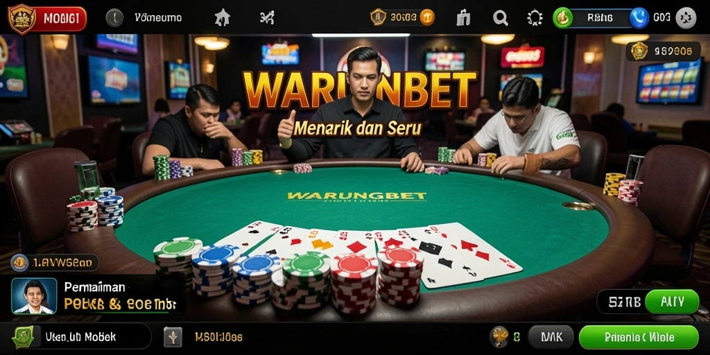Tampilan gameplay seru dari WARUNGBET poker.