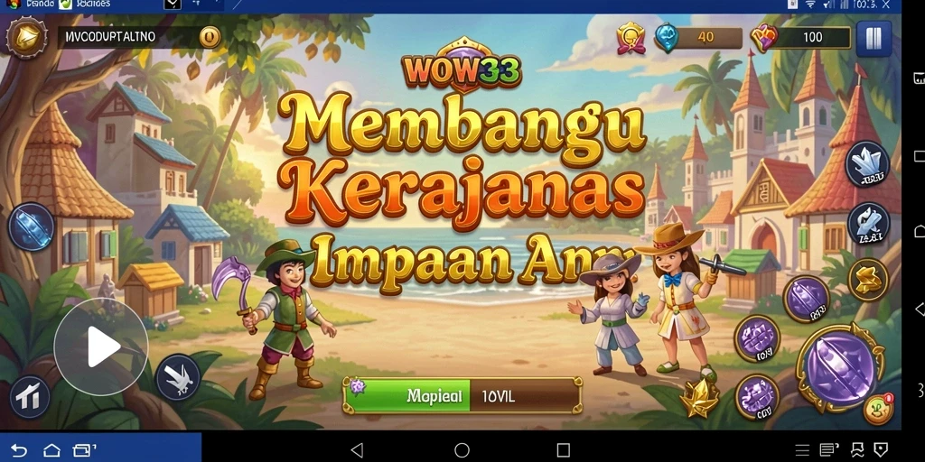 Tampilan gameplay <strong>WOW33</strong> yang penuh warna dan menarik.