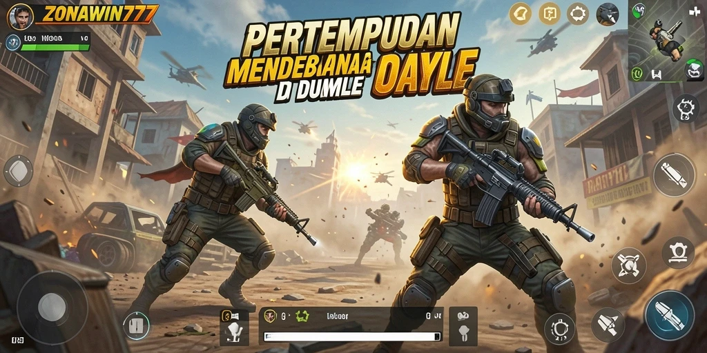 Menampilkan aksi seru gameplay Battle Royale ZONAWIN777.
